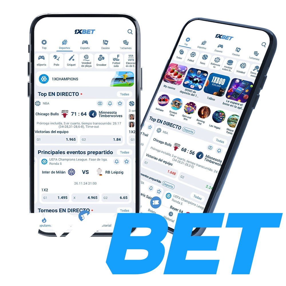 Ứng dụng 1Xbet trên điện thoại và máy tính bảng